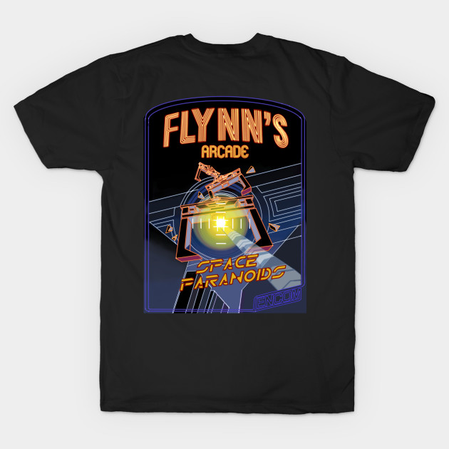 Flynn's Arcade - Home of Space Paranoids - Front and Back by DistractedGeek